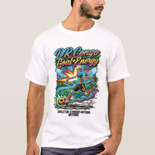 Camiseta Meta Energética do Gol do RD Congo Esqueleto Ataca
