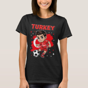 Camiseta Meta Kid Goal Cartoon Türkiye Bandeira Turca Para