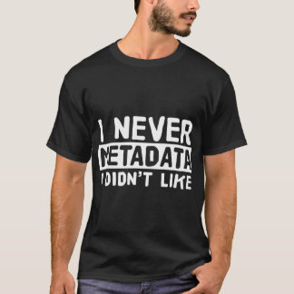 Camiseta Metadados - Fundo de Aprendizagem de Máquinas de A