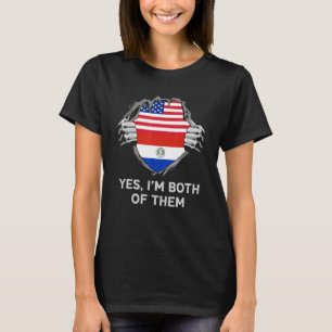 Camiseta Metade Americana Metade do Paraguai Estados Unidos