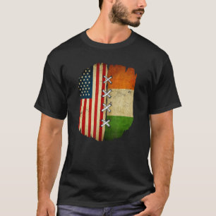Camiseta Metade americana metade irlandesa bandeira EUA Irl
