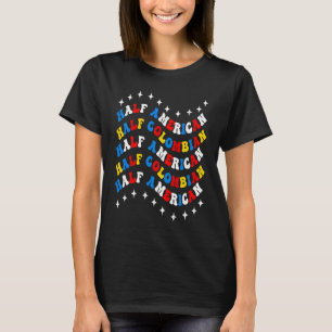Camiseta Metade Columbia e Metade Americano Metade American