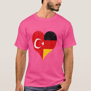 Camiseta Metade da Alemanha de Turco A Alemanha Bandeira Tu