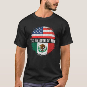 Camiseta Metade da América Metade da Bandeira Mexicana dos 