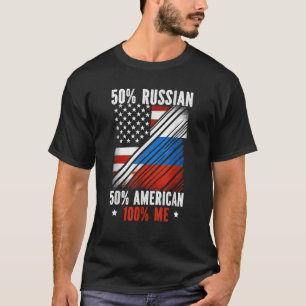 Camiseta Metade da Rússia Metade da América Latina Banque a