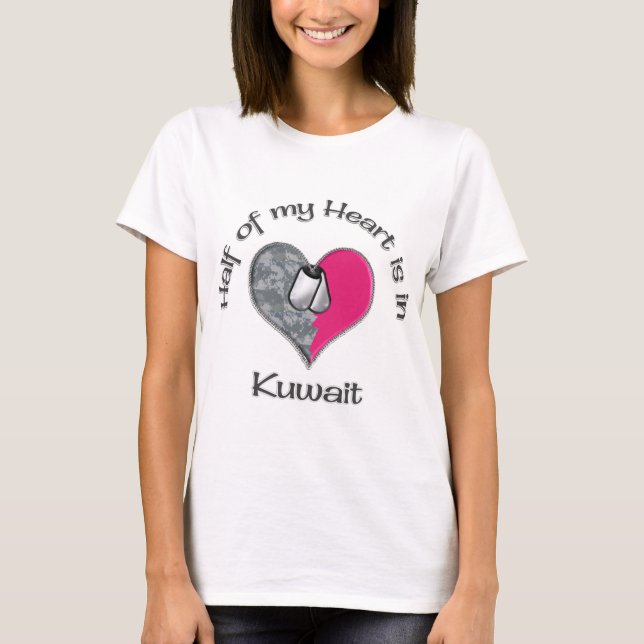 Camiseta Metade de meu coração Kuwait (Frente)