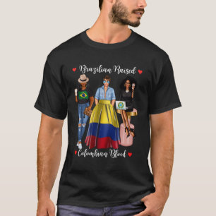 Camiseta Metade Do Brasil Colombiano Levantada Na Colômbia