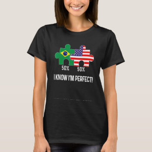 Camiseta Metade do Brasil Semestre Americano Flag Combinado