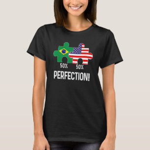 Camiseta Metade do Brasil Semestre Americano Flag Combinado