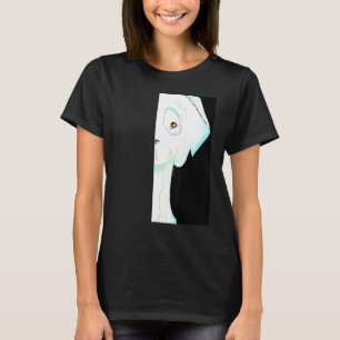 Camiseta Metade do fofinho branco preto e branco