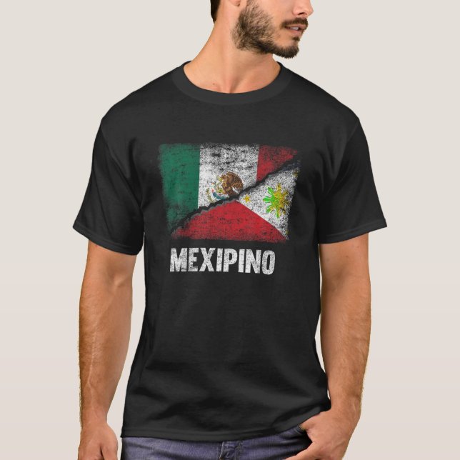 Camiseta Metade do México Bandeira das Filipinas (Frente)