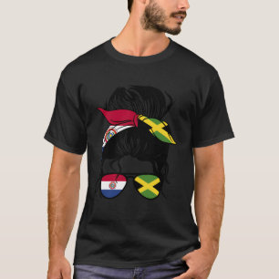 Camiseta Metade Do Paraguai Meio Jamaicano Mix Paraguai E J