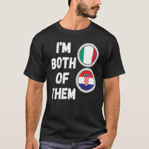 Camiseta Metade do Patrimônio Croata Italiano Itália Croáci