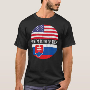 Camiseta Metade do Patrimônio Familiar Eslovaco de Bandeira