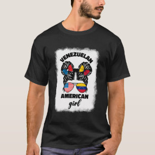 Camiseta Metade Dos Eua E Venezuela - A Venezuela - Bandeir