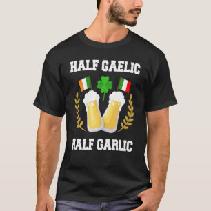 Camiseta Metade Gaélico Metade Alho Irlandês Italiano Dia d