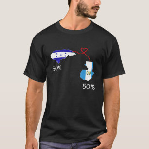 Camiseta Metade hondurenho do mapa guatemalteco guatemaltec