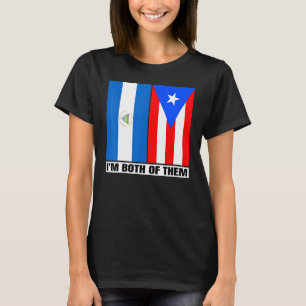 Camiseta Metade Nicaraguense Metade Porto-riquenho DNA Nica
