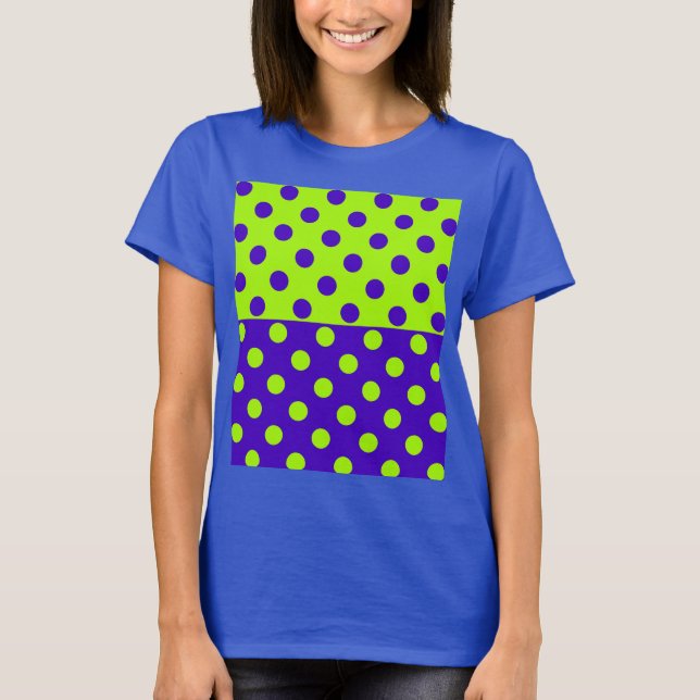 Camiseta Metade Pontos Azul e Verde   (Frente)