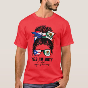 Camiseta Metade Porto-riquenha Metade Meicana Porto Rica Fl