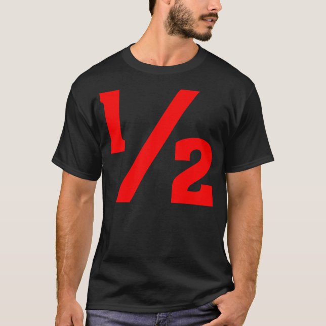 Camiseta Metade - Vermelho (Frente)