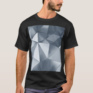 Camiseta Metais Geométricos: Padrão Tridimensional