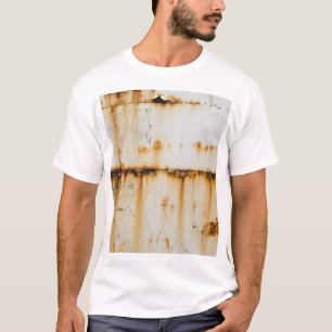 Camiseta Metal branco enferrujado: superfície texturizada