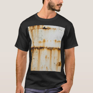 Camiseta Metal branco enferrujado: superfície texturizada