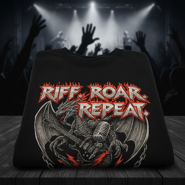 Camiseta Metal Day Shirt – Riff. Roar. Repeat. Heavy Metal  (Criador carregado)