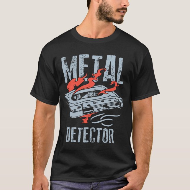 Camiseta Metal Detector - Retro Metal Mixtape Design (Frente)