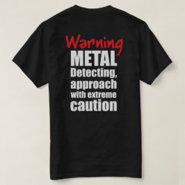 Camiseta Metal divertido detectando t-shirt - preta - prese