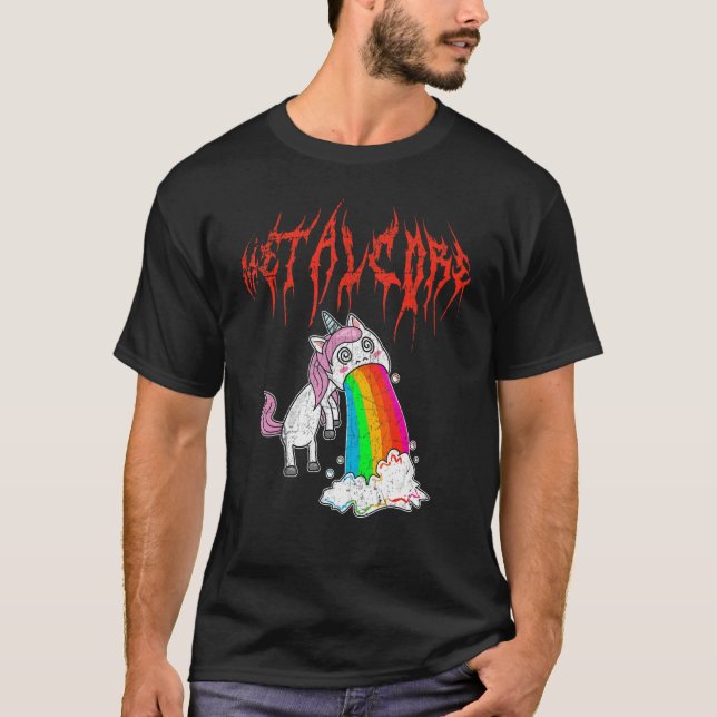 Camiseta Metal Festival Puking Unicorn Death Metal Unicorn (Frente)
