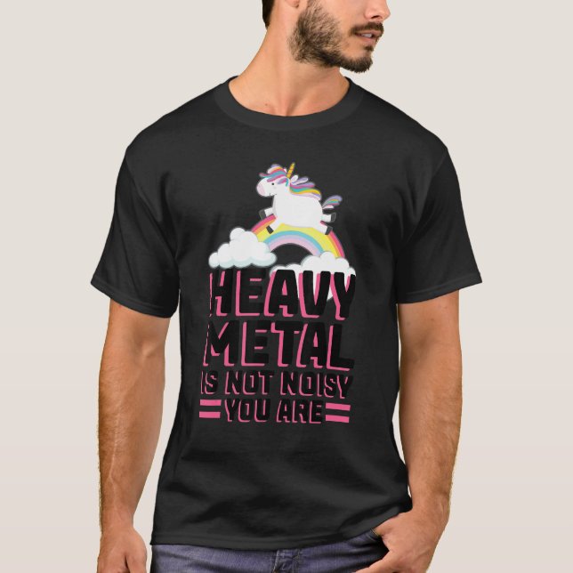 Camiseta metal pesado não é barulhento você é festival de m (Frente)