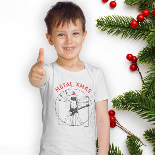 Camiseta 🎵 🎸 🎄 Metal Xmas (guitarrista vitruviana) Bebê 