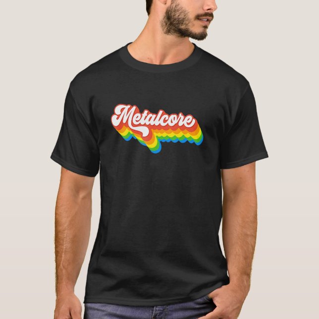 Camiseta Metalcore Music Punk Thrash Rainbow Heavy Metal (Frente)
