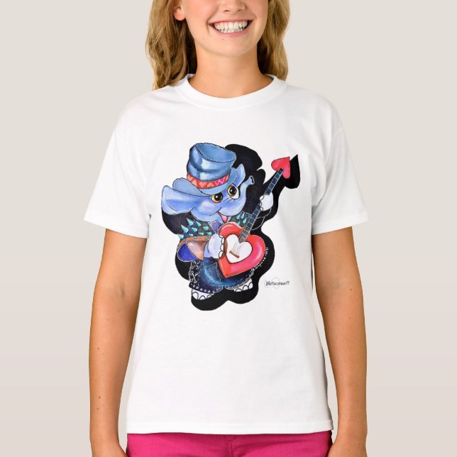 Camiseta Metalfant Heart Guitar Girl (Frente)