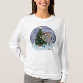 Camiseta Metalfant Wilbur em Luzes Longa Folha das Mulheres