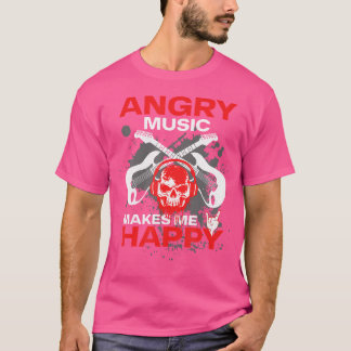 Camiseta Metalhead Heavy Metal Angry Music Me Torna Feliz