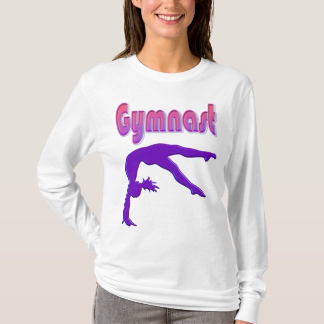 Camiseta Metálico Roxo de Energia do Gymnast (Frente)