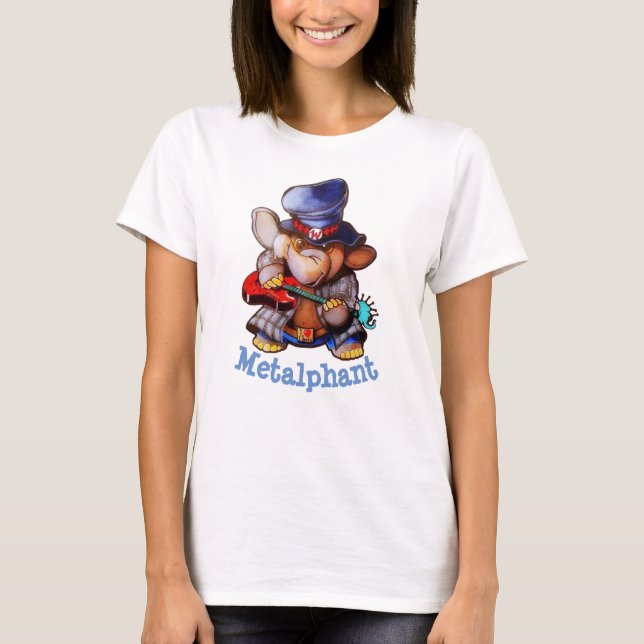 Camiseta Metalphant com o t-shirt básico das mulheres da (Frente)
