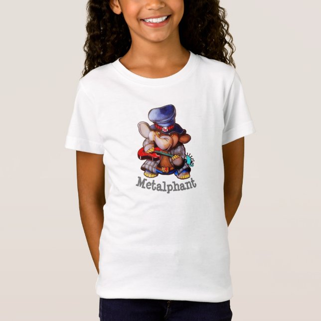 Camiseta Metalphant com o t-shirt da menina da guitarra (Frente)