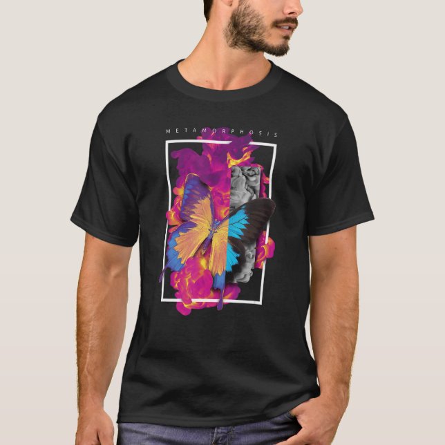 CAMISETA METAMORFOSE DESIGN ARTÍSTICA DE BORRACHA (Frente)