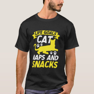 Camiseta Metas da Vida Sonecas de Gato & Lanches Pai de Gat