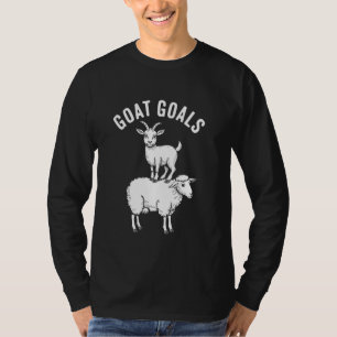 Camiseta Metas de Bode Engraçado Fazendeiro Bode e Ovelha C