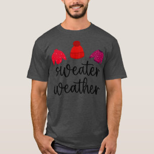 Camiseta Meteorologia Do Sweater Da Época De Queda