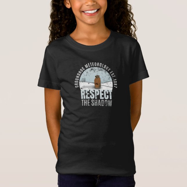 Camiseta Meteorologia Groundhog Respeita A Camisa-Sombra (Frente)