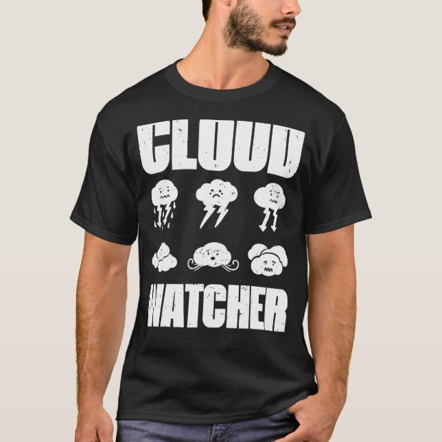 Camiseta Meteorologista Do Homem-Clima Cloud Watcher Para (Frente)