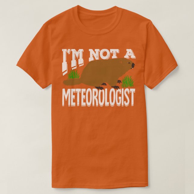 Camiseta Meteorologista Groundhog Woodchuck Gift (Frente do Design)