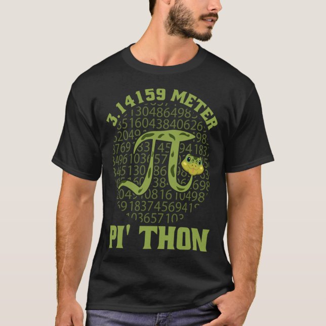 Camiseta Meter Pi Thon Pi Dia 3 14 Matemática para Estudant (Frente)