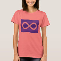 Metis Flag Mulher Tee Organic First NationT-shirt